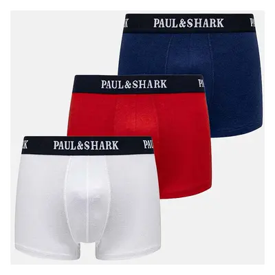 Boxerky Paul&Shark 3-pack pánské, tmavomodrá barva, 11315105