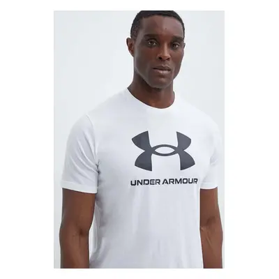 Tričko Under Armour bílá barva, s potiskem