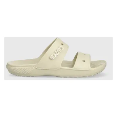 Pantofle Crocs Classic Sandal dámské, béžová barva, 206761