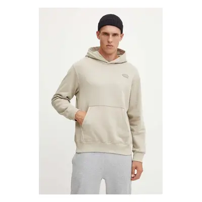 Bavlněná mikina The North Face Natural Dye Hoodie pánská, béžová barva, s kapucí, s potiskem, NF