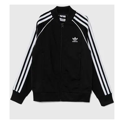 Dětská mikina adidas Originals SST TRACK TOP černá barva, s aplikací, IX7628