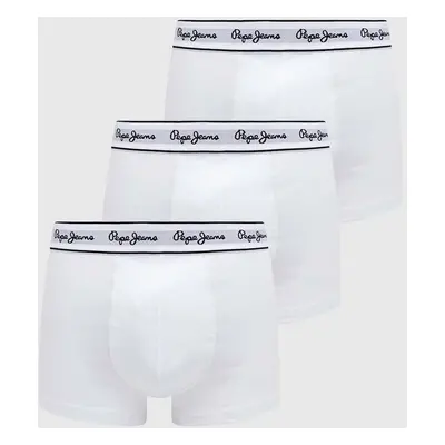 Boxerky Pepe Jeans 3-pack pánské, bílá barva