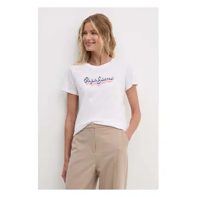 Bavlněné tričko Pepe Jeans ENARA bílá barva, PL505879