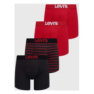 Boxerky Levi's 4-pack pánské, černá barva