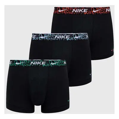 Boxerky Nike 3-pack pánské, černá barva