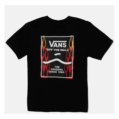 Dětské bavlněné tričko Vans PRINT BOX 2.0 černá barva, s potiskem, VN000AKNY841