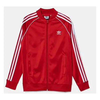 Dětská mikina adidas Originals SST TRACK TOP červená barva, s aplikací, IX7629