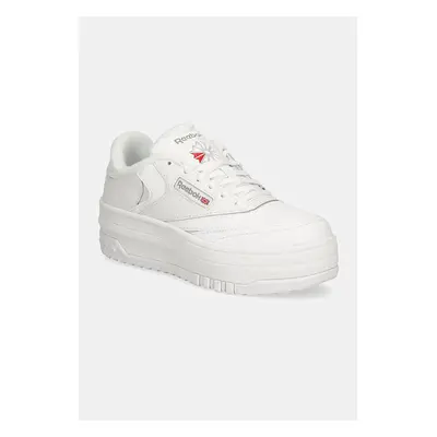 Dětské kožené sneakers boty Reebok Classic CLUB C EXTRA bílá barva, 100075205