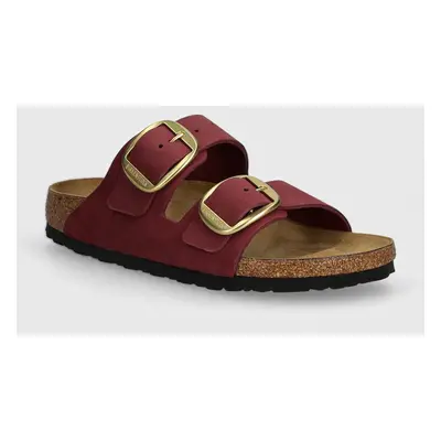 Nubukové pantofle Birkenstock Arizona Big Buckle růžová barva, 1027989