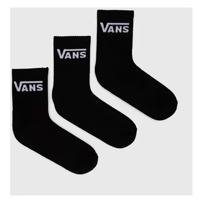 Ponožky Vans 3-pack pánské, černá barva