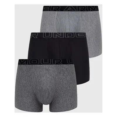 Boxerky Under Armour 3-pack pánské, šedá barva