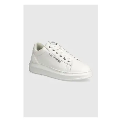 Kožené sneakers boty Karl Lagerfeld KAPRI MENS bílá barva, KL52575N