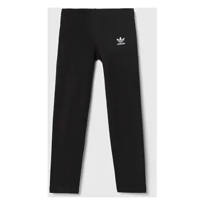 Dětské legíny adidas Originals černá barva, hladké, IW3504