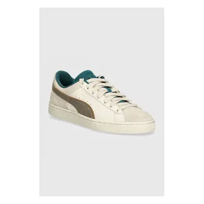 Semišové sneakers boty Puma Suede Play Paris šedá barva, 398190