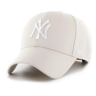 Kšiltovka 47 brand MLB New York Yankees béžová barva, s aplikací, B-MVPSP17WBP-BNI