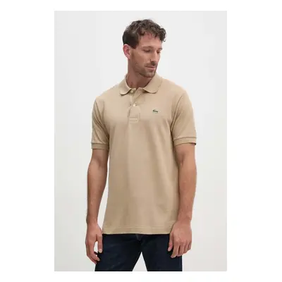 Bavlněné polo tričko Lacoste Koszulka Lacoste Polo Classic Fit L1212 02S hnědá barva