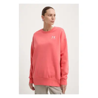 Mikina Under Armour dámská, růžová barva, s aplikací, 1379475