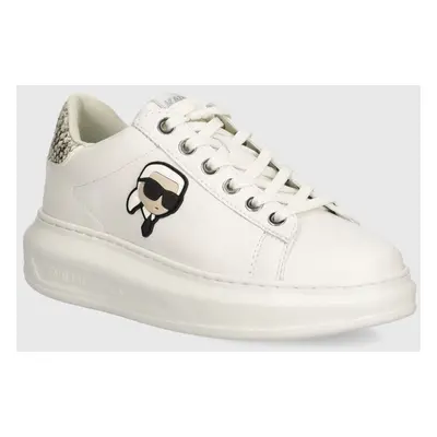 Kožené sneakers boty Karl Lagerfeld KAPRI bílá barva, KL62528F