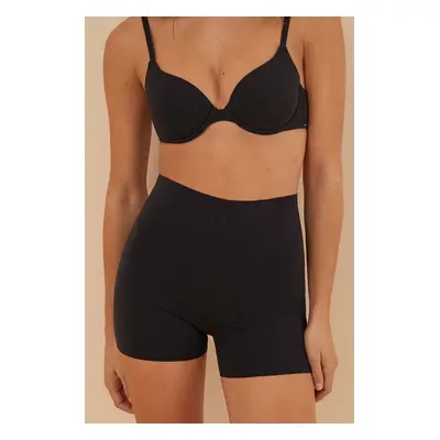 Modelující šortky women'secret SHAPEWEAR MICRO THERMO-REGULATING černá barva, 5182789