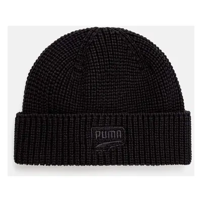 Bavlněná čepice Puma RE:Collection DT Beanie černá barva, z husté pleteniny, 025496