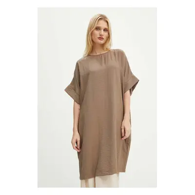 Šaty Bruuns Bazaar CressBBGigi dress hnědá barva, mini, oversize, BBW3477N