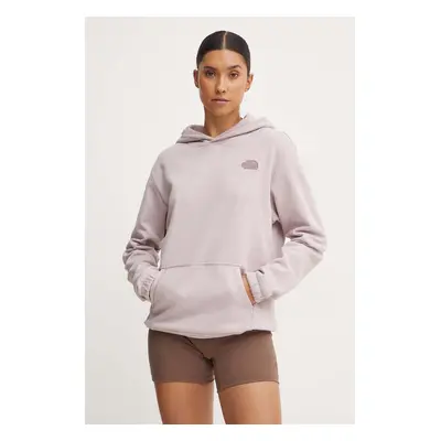 Mikina The North Face Natural Dye Hoodie dámská, fialová barva, s kapucí, hladká, NF0A89CD9OY1