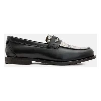 Kožené mokasíny AllSaints Harmon Loafer pánské, černá barva, M024FB