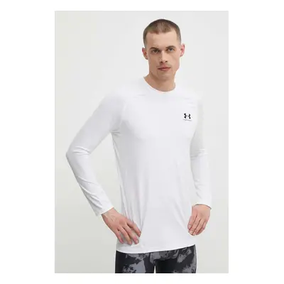 Tréninkové tričko s dlouhým rukávem Under Armour bílá barva, 1361506