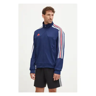 Mikina adidas Tiro pánská, tmavomodrá barva, s aplikací, IY2068