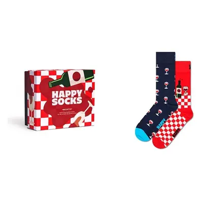 Ponožky Happy Socks GIFTBOX 2-Pack Wine Gift Set 2-pack P001837