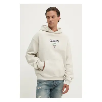 Mikina Guess Originals šedá barva, s kapucí, melanžová, M4BQ30 K9V31