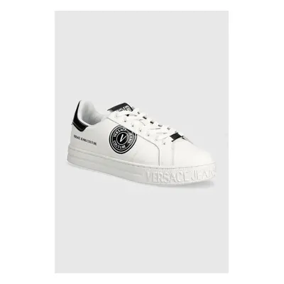 Kožené sneakers boty Versace Jeans Couture Court 88 bílá barva, 77YA3SK1 ZP332 L02