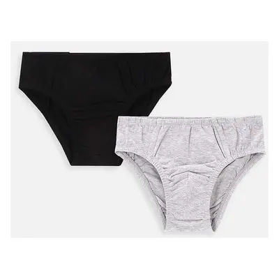 Dětské bavlněné slipy Coccodrillo 2-pack černá barva, BASIC UNDERWEAR