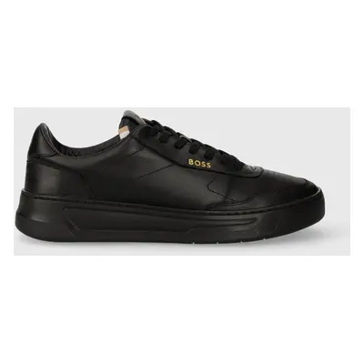 Kožené sneakers boty BOSS Baltimore černá barva, 50502893