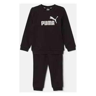 Dětská tepláková souprava Puma Minicats ESS Crew Jogger FL černá barva, 846141