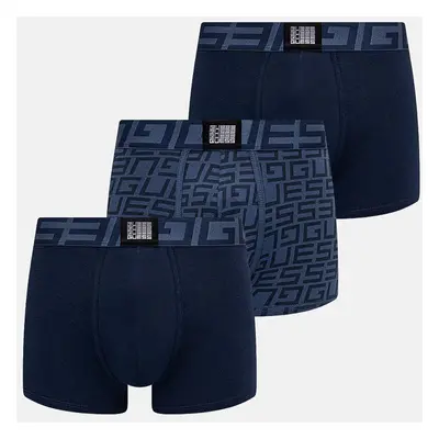 Boxerky Guess 3-pack pánské, černá barva