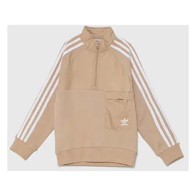 Dětská mikina adidas Originals HZ CREW béžová barva, s aplikací, IY0011