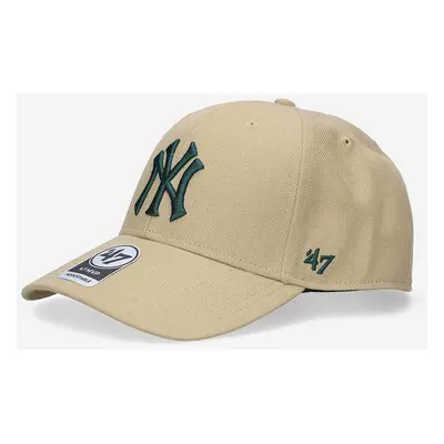 Kšiltovka 47brand MLB New York Yankees béžová barva, s aplikací, B-MVPSP17WBP-KHK