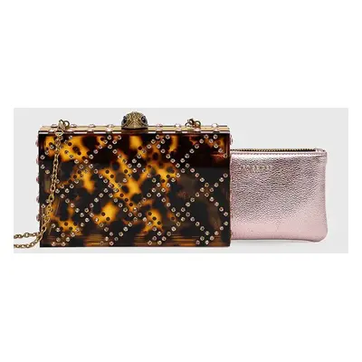 Psaníčko Kurt Geiger London QUILT BOX CLUTCH hnědá barva, 2032635999