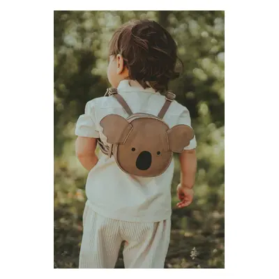 Dětský kožený batoh Donsje Kapi Classic Backpack Koala béžová barva, malý, hladký, 5005006