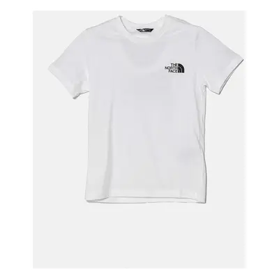 Dětské bavlněné tričko The North Face REDBOX S/S TEE bílá barva, s potiskem, NF0A89VTFN41