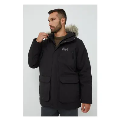 Bunda Helly Hansen REINE PARKA pánská, černá barva, přechodná, 53630