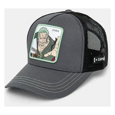 Dětská baseballová čepice Capslab One Piece Capslab Trucker šedá barva, s aplikací, CL.OP1.3.ZOR