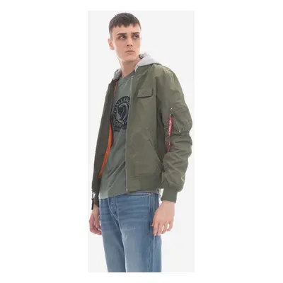 Bunda Alpha Industries MA-1 TT Hood BP Ref. 106103 01 pánská, zelená barva, přechodná