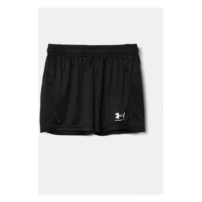 Dětské kraťasy Under Armour G s Ch. Knit Short černá barva, s potiskem, nastavitelný pas, 137945