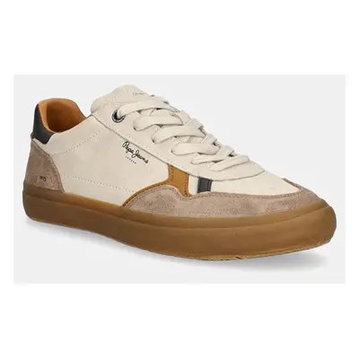 Semišové sneakers boty Pepe Jeans PMS31053 béžová barva, TRAVIS RETRO M