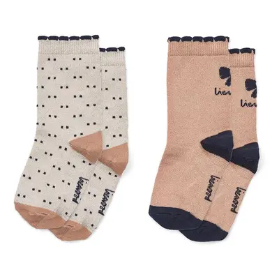 Dětské ponožky Liewood Azenore Socks 2-pack 2-pack béžová barva, LW19192