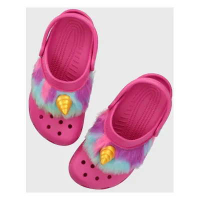 Dětské pantofle Crocs Classic I Am Unicorn růžová barva