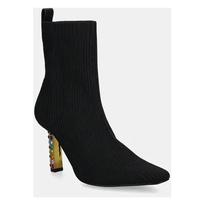 Nízké kozačky Kurt Geiger London Mayfair Knit Ankle Boot dámské, černá barva, na podpatku, 34389