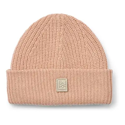 Dětská vlněná čepice Liewood Emilio Beanie Hat oranžová barva, LW17839